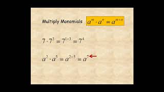 Grade 7 Multiply Monomials [upl. by Waers432]