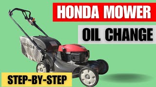 Honda HRX217 Lawn Mower Oil Change  GCV200 StepbyStep [upl. by Yves]