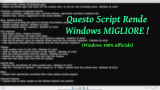 Questo Script Migliora DI MOLTO Windows [upl. by Imugem]