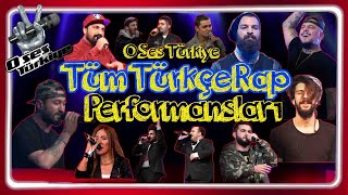 O Ses Türkiye ve Türkçe Rap  Tüm rap performansları   Joker Tepki Tankurt Kurşun Misal Zeo vs [upl. by Burnight]