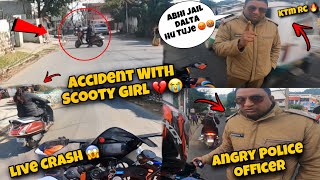 Live Accident With Scooty Girl😭💔 Marte Marte Bach gaya 😱crash viralvideo foryou [upl. by Laural166]