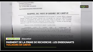 Paiement de la prime de recherche  les enseignants toujours en grève [upl. by Navinod]