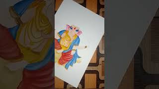 painting Ganesh ji with watercolor watercolorartistry arttutorial [upl. by Angrist501]