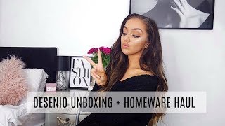 DESENIO UNBOXING amp HOMEWARE HAUL [upl. by Haimes]