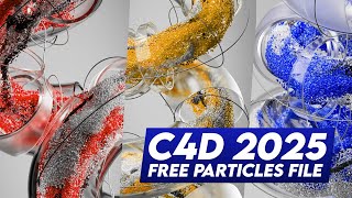 Cinema 4D 2025  FREE DOWNLOAD of my Particles Project [upl. by Akiwak]