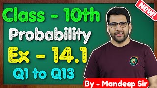 Class  10 Ex  141 Q1 to Q13 Probability  NCERT CBSE  Green Board [upl. by Mccord]