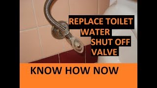 Toilet Water Shut Off Valve Replacement [upl. by Jacquet]