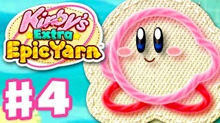 Kirbys Extra Epic Yarn  Gameplay Walkthrough Part 4  Water Land 100 Nintendo 3DS [upl. by Nnalorac380]