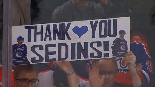 Oilers give Sedin brothers heartfelt goodbye [upl. by Millisent]