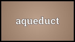 Aqueduct Meaning [upl. by Artied524]