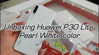 Unboxing Huawei P30 Lite Pearl White color [upl. by Hplodnar840]