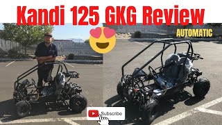 Kandi Mini Raptor 125 GKG Kids Go Kart Review In Black With Remote [upl. by Pernell128]