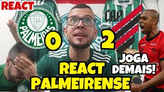 REACT PALMEIRENSE  PALMEIRAS 0X2 ATHLETICO PR  BRASILEIRÃO  FERNANDINHO JOGA MUITO [upl. by Hgielyk]