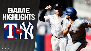 Rangers vs Yankees Game 2 Highlights 81024  MLB Highlights [upl. by Ecirtahs389]