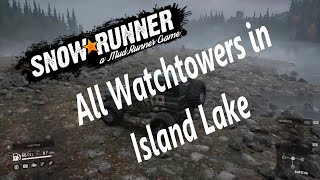 SnowRunner Gameplay PS4  All Watchtowers in Island Lake [upl. by Pylle627]