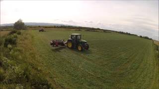 Time lapse with Fendt 307 lsa and John deere 6320 and Vicon mower Gopro HD [upl. by Kolodgie894]