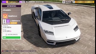 Forza Horizon 5 Auction House Sniping How to get the Lamborghini Countach 2021 [upl. by Russia]