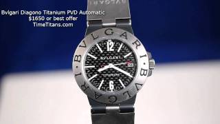 BVLARGI BULGARI Diagono Automatic Carbon Titanium PVD [upl. by Nevsa760]