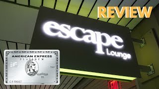 Escape Lounge Review Mini Amex Centurion Lounge No [upl. by Stoneman]