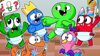 Garten of Banban Vs Rainbow Friends pero son BEBÉS FNF Animación [upl. by Hanikas669]