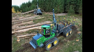 🌲4K Elephant amp 1510G • Ponsse amp John Deere • Perfect Forwarder Team • KluteLente • DroneScenes🌲 [upl. by Asirralc691]