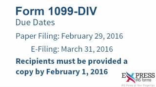 Efile Form 1099DIV for Dividends and Distributions [upl. by Meek]