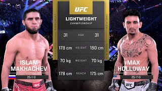 Islam Makhachev vs Max Holloway Full Fight  UFC 5 Fight Night [upl. by Hedley]