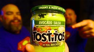 IS TOSTITOS NEW AVOCADO SALSA THE PERFECT SUPER BOWL SNACK Food Review [upl. by Linzy]