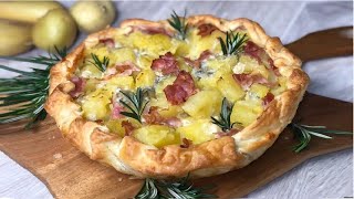 TORTA SALATA Patate e Prosciutto PIATTO VELOCE ricetta facile da fare subito [upl. by Jakob577]