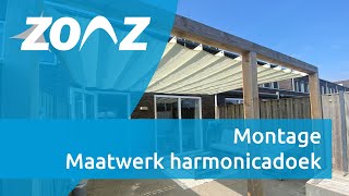 Montage maatwerk harmonicadoek [upl. by Aleacim]