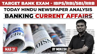 Banking Current Affairs  IBPSRBISBIRRB 2024  Mar 31 Current Affairs  Mukesh [upl. by Tilney]