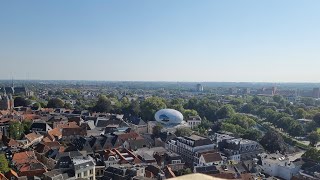 View over Zwolle en nearby places from Peperbustoren in Zwolle The Netherlands [upl. by Aynotahs]