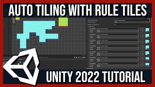 Auto Tiling with Rule Tiles in Unity 2022  Pixel Art Tileset Tutorial [upl. by Elbam]