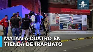 Ataque armado deja 4 muertos en una tienda de abarrotes de Irapuato Guanajuato [upl. by Andert]