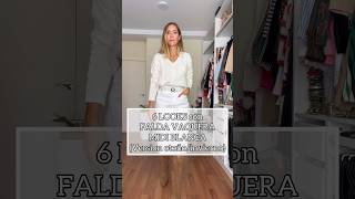 6 LOOKS con FALDA VAQUERA MIDI BLANCA  Edición otoñoinvierno 🍁❄️ [upl. by Edwine]