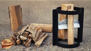 Making a Simple Kindling Splitter from Scrap Materials  Beginner Welding Project [upl. by Willett]