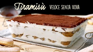 TIRAMISÙ VELOCE SENZA UOVA Ricetta Facile  BuonIdea [upl. by Lunn]