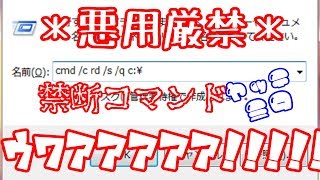 【パソコン】＊真似禁止＊cmd c rd s q c\をやってみた [upl. by Yruy668]