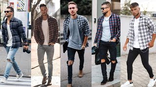 Inspiração de look masculino com camisa xadrez [upl. by Gerita]