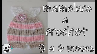 BODY TEJIDO A CROCHET PARA BEBE  PELELEMAMELUCO3 a 6 meses [upl. by Adilem401]