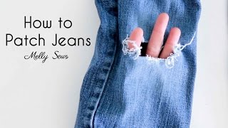 How to Patch Jeans and Keep the Distressed Look [upl. by Ardried]