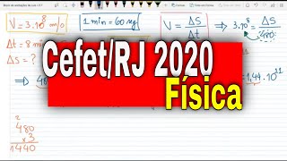 CefetRJ 2020 Resolução de Física 1a parte [upl. by Laekim]