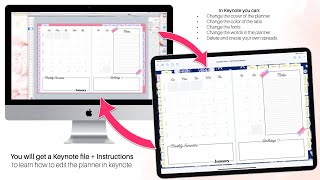 How to Edit a Keynote Digital Planner in the Computer CC [upl. by Arluene]