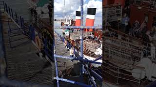 A 78 year old paddle steamer with passengers on board docked at pier [upl. by Anderea]