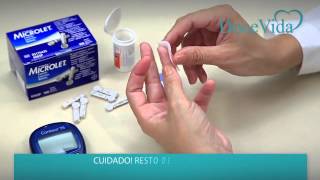 Como utilizar o medidor de glicose Contour TS da Bayer [upl. by Wayne]