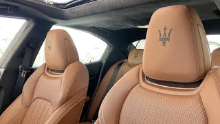 2022 Maserati Ghibli Blu Nobile with Tan Zegna Pelletessuta Interior  Maserati of White Plains [upl. by Anelej]