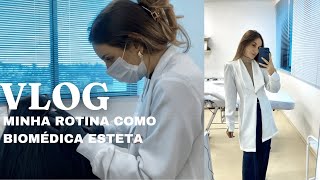 VLOG  MINHA ROTINA COMO BIOMÉDICA ESTETA  Atendimentos Intradermoterapia Capilar Jaleco novo e [upl. by Ahseat]