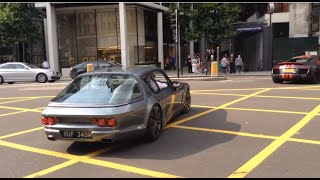 Jensen Interceptor V10 Driving in London [upl. by Ibok477]