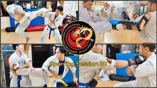 Karate Sparring 20  WKO Shinkyokushinkai DLight Dojo Tomang Jakarta [upl. by Enilehcim]