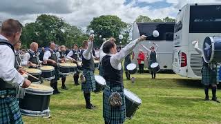 Inveraray amp District Pipe Band Drum Corps quotAngus MacKinnonquot medley practice  Scottish Champs 2023 [upl. by Aneetsirk981]